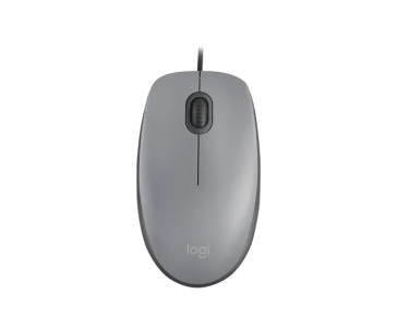 Logitech myš Corded M110 tichá, šedá, EMEA