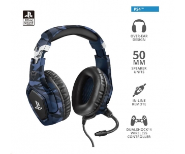 TRUST sluchátka GXT 488 Forze-B PS4 Gaming Headset - Sony Licensed - blue