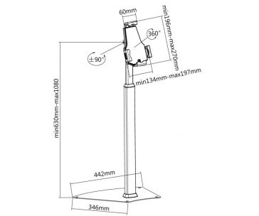 Reflecta TABULA Lock Floor stojan na tablet