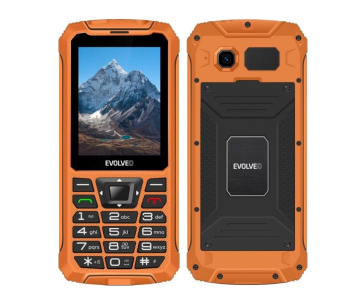 EVOLVEO StrongPhone Z6, vodotěsný odolný Dual SIM telefon, oranžová