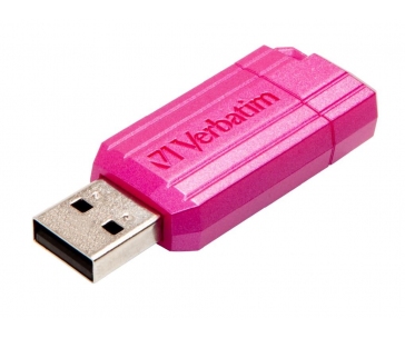 VERBATIM Flash Disk 16GB Hi-Speed Store 'n' Go, Pinstripe, USB 2.0, Hot růžová