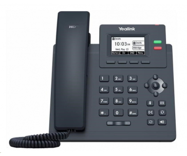 Yealink SIP-T31G IP telefon, 2,3" 132x64 grafický, 2x RJ45 10/100/1000, PoE, 2x SIP, s adaptérem