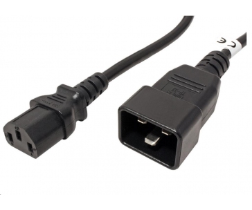 PREMIUMCORD Kabel síťový propojovací 230V 10A 2m, konektory IEC 320 C13 - IEC 320 C20