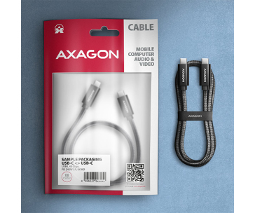 AXAGON BUCM4X-CM10AB NewGEN+ kabel USB-C <-> USB-C, 1m, USB4 Gen 3×2, PD 240W 5A, 8K HD, ALU, oplet, černý