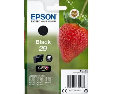 EPSON ink čer Singlepack "Jahoda" Black 29 Claria Home Ink