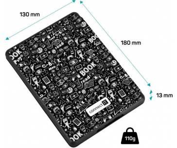 CONNECT IT pouzdro pro Amazon Kindle 2021 (11th gen.), DOODLE černá