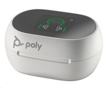 Poly Voyager Free 60+ MS Teams bluetooth headset, BT700 USB-C adaptér, dotykové nabíjecí pouzdro, bílá