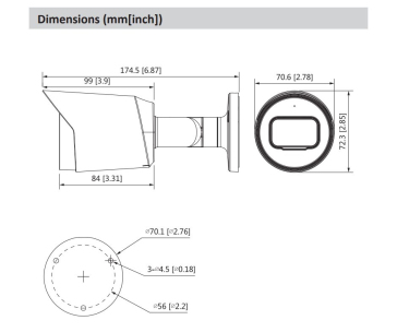 Dahua HAC-HFW1800T-A-0280B, HDCVI kamera, 8Mpx, 1/2,7" CMOS, objektiv 2,8 mm, IR<30, IP67