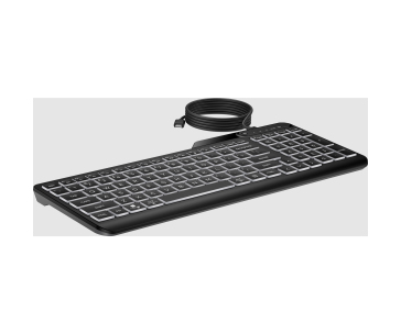 HP 400 Backlit Wired Keyboard - drátová podsvícená klávesnice CZ/SK