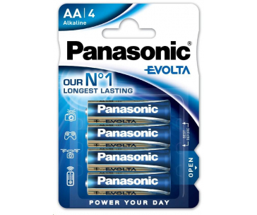 PANASONIC Alkalické baterie EVOLTA Platinum LR6EGE/4BP AA 1,5V (Blistr 4ks)