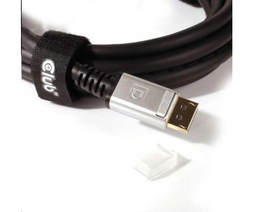 Club3D Kabel certifikovaný DisplayPort 1.4, HBR3, 8K60Hz (M/M), stříbrné koncovky, 4m, 24 AWG