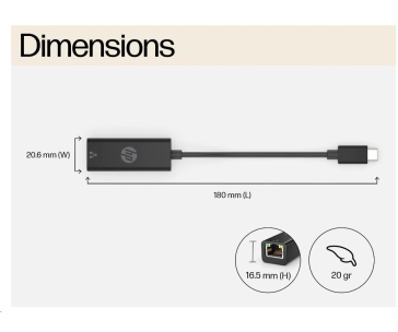 HP USB-C to RJ45 Adapter EURO - ADAPTER