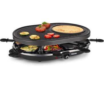 BAZAR - Tristar RA-2731 raclette grill, 1400 W, 5in1, pro 8 lidí, černý - poškozený obal