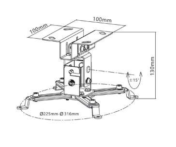 Držák na projektor Fiber Mounts M5C82