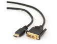 GEMBIRD Kabel HDMI-DVI 0,5m, 1.3, M/M stíněný, zlacené kontakty