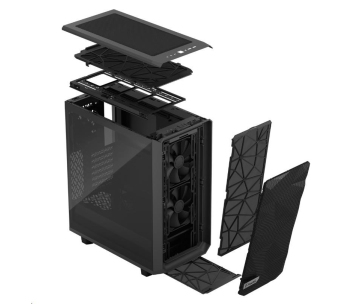 FRACTAL DESIGN skříň Meshify 2 Gray TG Light Tint, USB 3.1 Type-C, 2x USB 3.0, bez zdroje, E-ATX