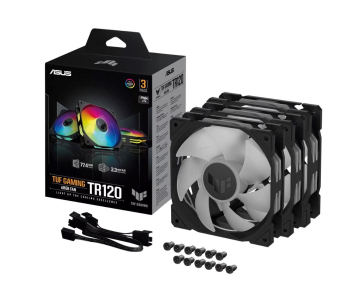 ASUS ventilátor TUF GAMING TR120 ARGB, 3x120mm, černá