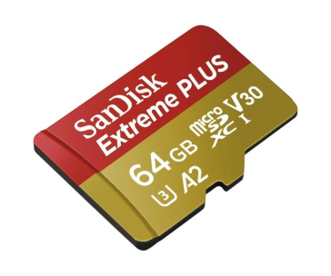 SanDisk micro SDXC karta 64GB Extreme PLUS (200 MB/s Class 10, UHS-I U3 V30) + adaptér