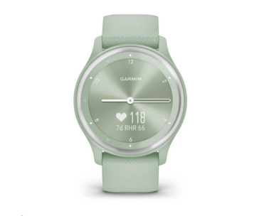 Garmin vívomove Sport pouzdro Cool Mint, silikonový řemínek Silver, EU