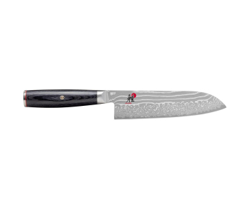 MIYABI japonský nůž 5000 FC-D Santoku, 18 cm, 61 HRC, damašek, rukojeť Pakka Wood