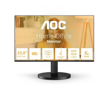 AOC MT IPS LCD WLED 23,8" 24B3CF2 - IPS panel, 100Hz, 1920x1080, HDMI, USB-C, USB 3.2, repro, nast. vyska, rozbalen