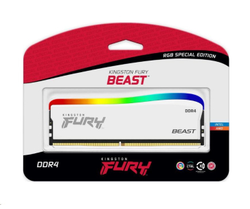 KINGSTON DIMM DDR4 8GB 3600MT/s CL17 FURY Beast Bílá RGB SE