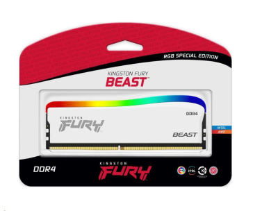 KINGSTON DIMM DDR4 16GB 3600MT/s CL18 FURY Beast Bílá RGB SE