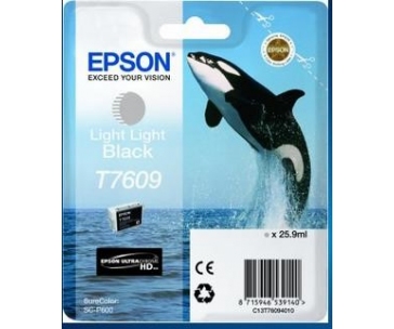 EPSON ink čer ULTRACHROME HD "Kosatka" - Light Light Black - T7609 (25,9 ml)