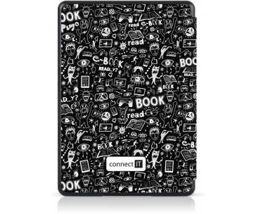 CONNECT IT pouzdro pro Amazon Kindle 2021 (11th gen.), DOODLE černá