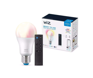 PHILIPS WiZ Colors 60W E27 A60 + dálkový ovladač - stmívatelná, nastavitelná teplota barev, barevná