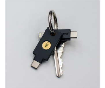 YubiKey 5C NFC - USB-C, klíč/token s vícefaktorovou autentizaci (NFC), podpora OpenPGP a Smart Card (2FA)