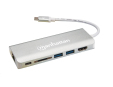 MANHATTAN Dokovací stanice USB-C Multiport na HDMI, USB 3.0, USB-C, RJ45, Card reader