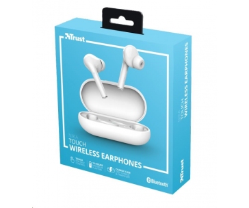 TRUST sluchátka NIKA Touch Bluetooth Wireless Earphones, white/bílá