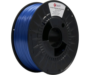 C-TECH Tisková struna (filament) PREMIUM LINE, Silk PLA, signální modrá, RAL5005, 1,75mm, 1kg