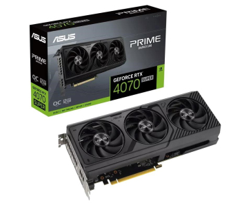 ASUS VGA NVIDIA GeForce RTX 4070 SUPER PRIME OC 12G, 12G GDDR6X, 3xDP, 1xHDMI