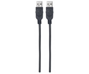 MANHATTAN kabel USB 2.0, Type-A Male to Type-A Male, 1m, Black