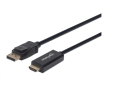 MANHATTAN Kabel DisplayPort na HDMI, 1.8m, černý