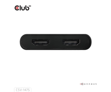 Club3D Video rozbočovač USB-C/A na 2xHDMI 2.0, Dual Monitor, 4K60Hz (M/F)