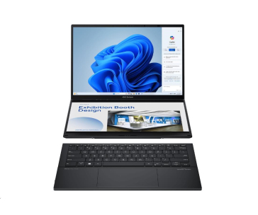 ASUS NTB Zenbook 14 Duo OLED (UX8406MA-OLED085X), Ultra 7 155H, 14" 2880 x 1800, 16GB, 1TB SSD, IntelArc, W11 Pro, Black