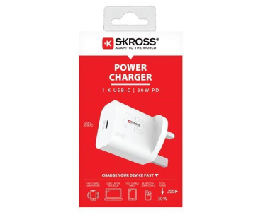 SKROSS USB-C nabíjecí adaptér Power charger 30W UK, Power Delivery, typ G