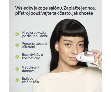 Braun Skin i·expert PL7253 IPL epilátor, 2 režimy, nástavce, UV filtr, obličej, intimní partie, tělo