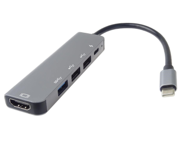 PremiumCord Adaptér USB-C na HDMI + USB3.0 + 2x USB2.0 + PD(power delivery)