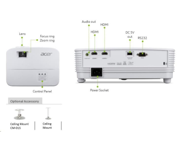 Bazar - ACER Projektor Acer H6542   DLP 1080p 4000 Lm 13,000:1 EMEA 3.7Kg Carrying Case EURO Power HDMI - Pošk. obal