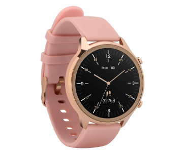 Garett Smartwatch Veronica zlatá, růžový řemínek