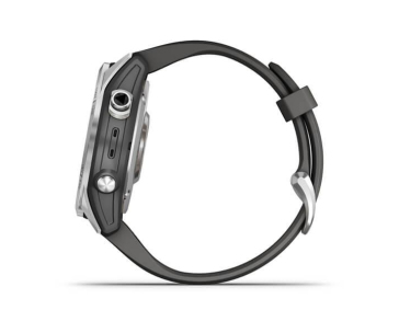 Garmin fenix 7s Glass, Silver/ Graphite Silicone Band, EU