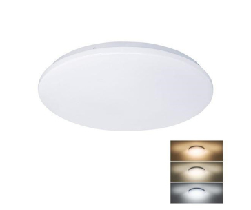 Solight LED stropní světlo Plain, 3CCT, 24W, 1920lm, 3000K, 4000K, 6000K, kulaté, 38cm