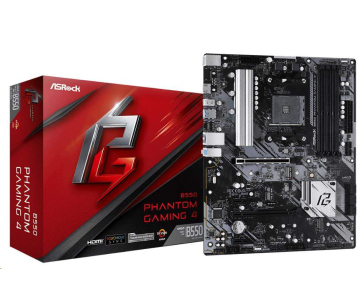 BAZAR - ASRock MB Sc AM4 B550 Phantom Gaming 4, AMD B550, 4xDDR4, HDMI - Po opravě (Bez příšlušenství)