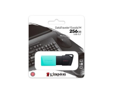 Kingston Flash Disk 256GB USB3.2 Gen 1 DataTraveler Exodia M (Black + Teal)