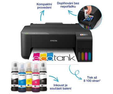 BAZAR - EPSON tiskárna ink EcoTank L1230, 5760x1440dpi, A4, 33ppm, USB - Poškozený obal (Komplet)