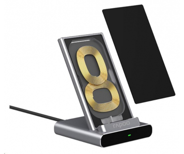 RAPOO nabíjecí stojan XC350 Wireless Charging Stand Silver